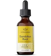 HERBAMAMA Dandelion Root Liquid Extract 2 fl oz Bottle - Taraxacum Officinale Supplement Tincture...