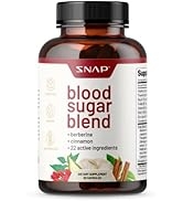 Snap Supplements Blood Sugar Blend, Berberine Supplement with Cinnamon, Organic Turmeric, Alpha L...