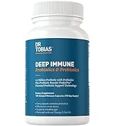 Dr. Tobias Deep Immune Probiotics & Prebiotics for Women & Men – 4.4 Billion CFUs, Helps Support ...