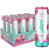 Alani Nu Sugar-Free Energy Drink, Pre-Workout Performance, Watermelon Wave, 12 oz Cans (Pack of 12)