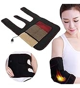 Heated Elbow Brace, Adjustable Heating Elbow Wrap Pad with 3 Level Temperature Setting Hot Therap...